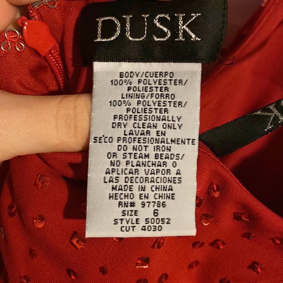 Red Sequin Halter Dress - Picture 5 of 6